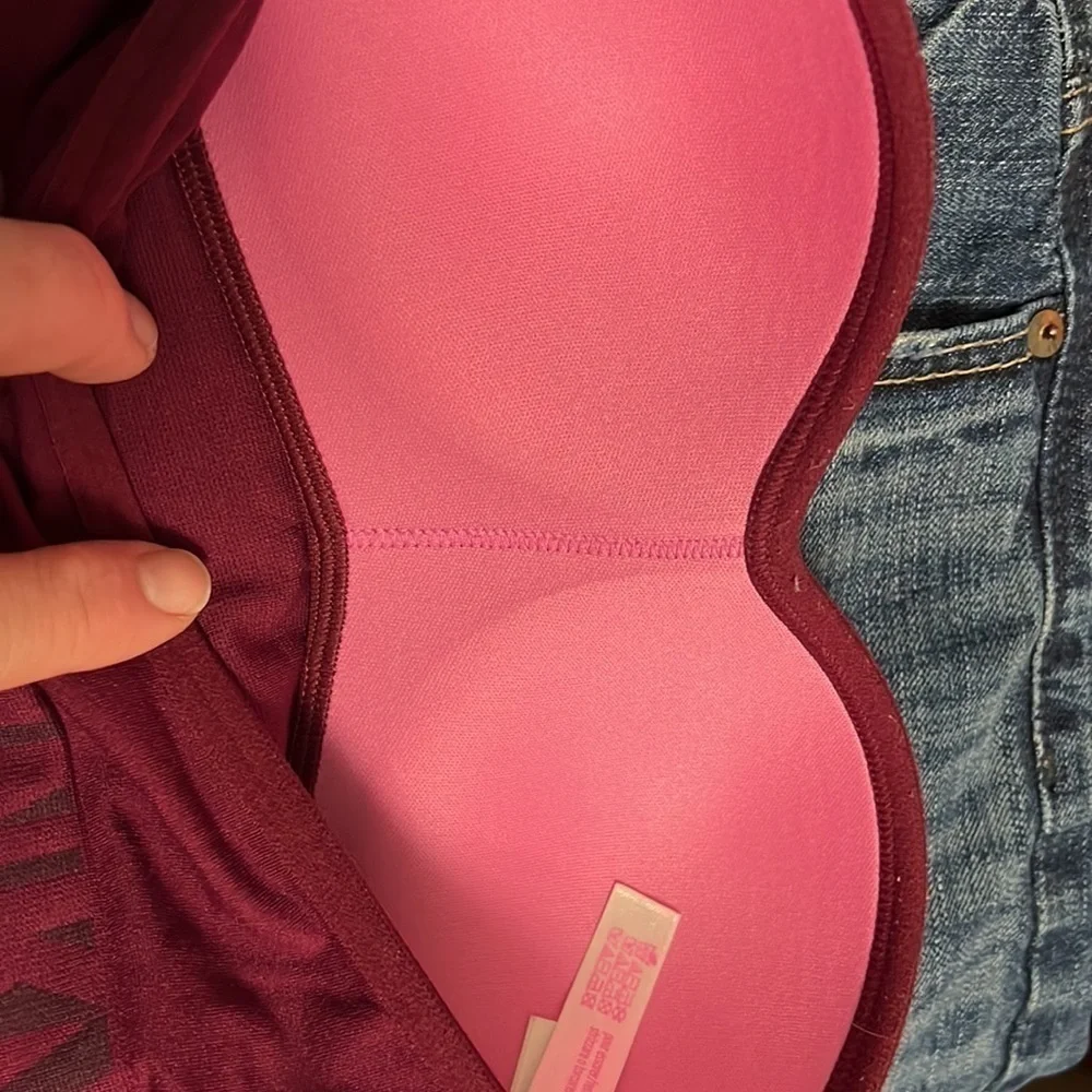 PINK Victoria’s Secret Cool & comfy bandeau in size XS Maroon in color